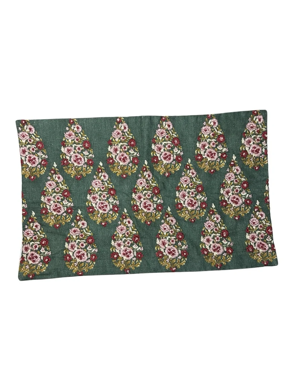 Pottery Barn Indira Embroidered Lumbar Pillow Cover 16x26 New